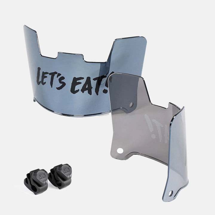 Let's Eat Silver Moonstone Helmet Eye-Shield Visor