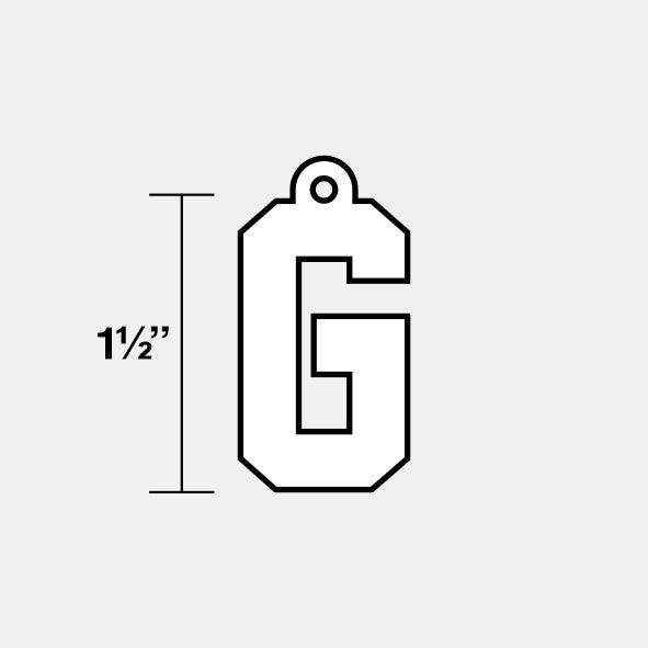 G Letter Pendant with Chain Necklace - Stainless Steel