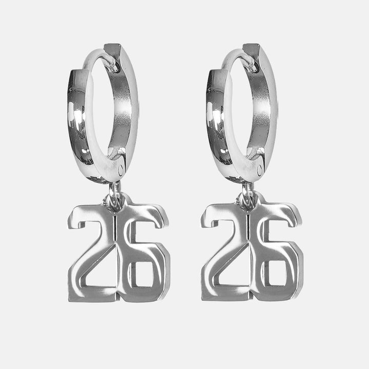 26 Number Earring - Stainless Steel