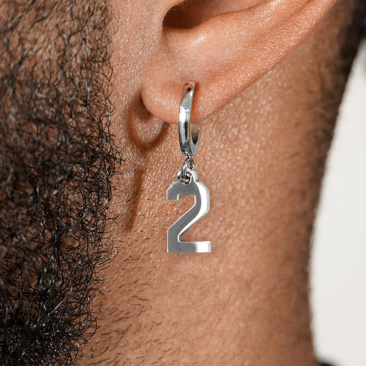 2 Number Earring - Stainless Steel