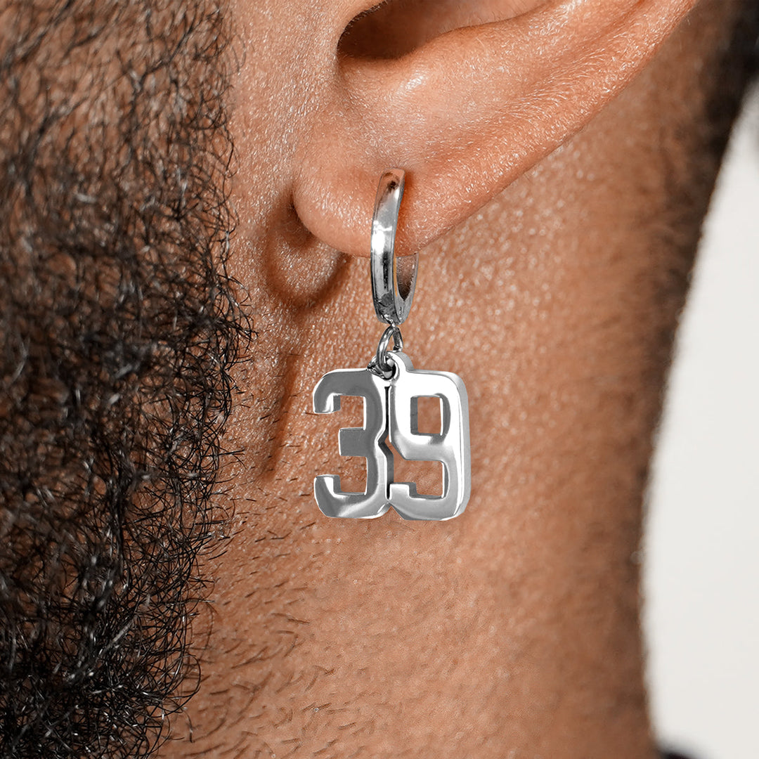 39 Number Earring - Stainless Steel