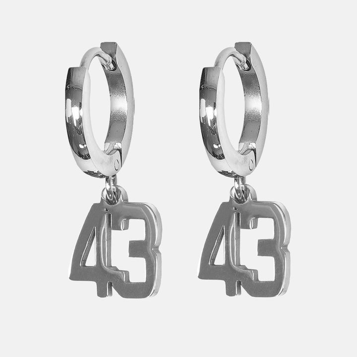 43 Number Earring - Stainless Steel