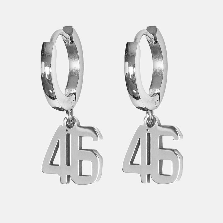 46 Number Earring - Stainless Steel