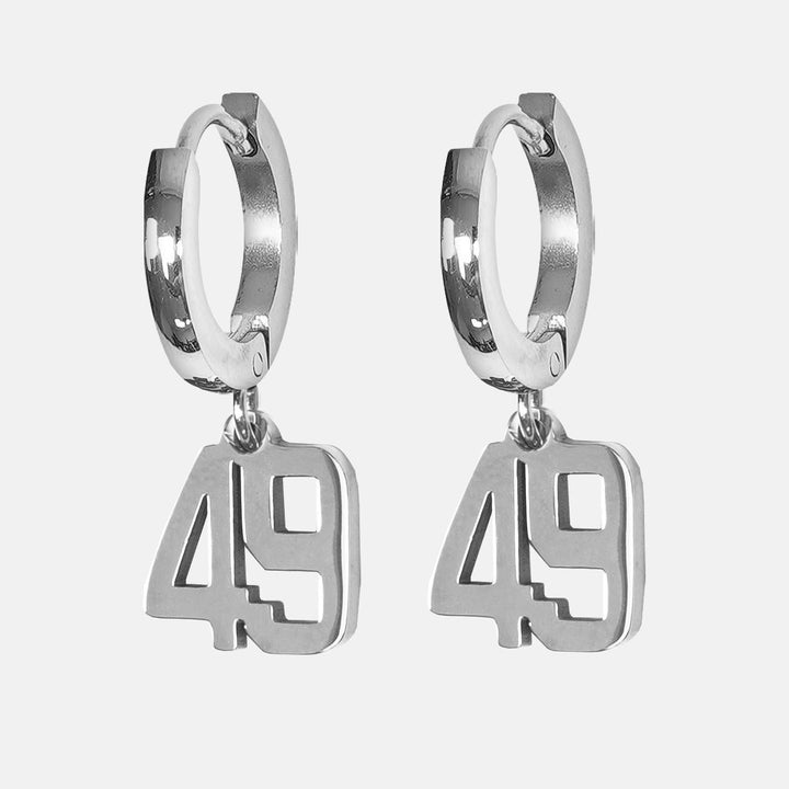 49 Number Earring - Stainless Steel