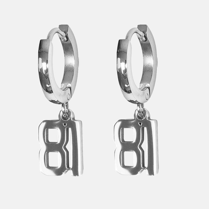 81 Number Earring - Stainless Steel