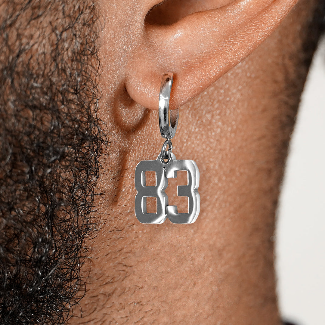 83 Number Earring - Stainless Steel