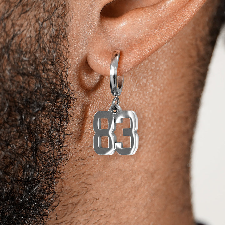 83 Number Earring - Stainless Steel