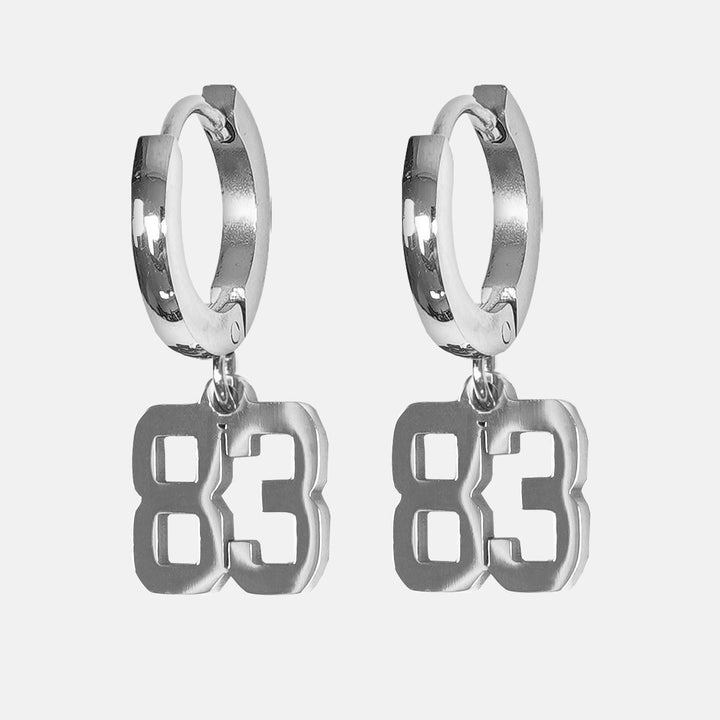 83 Number Earring - Stainless Steel