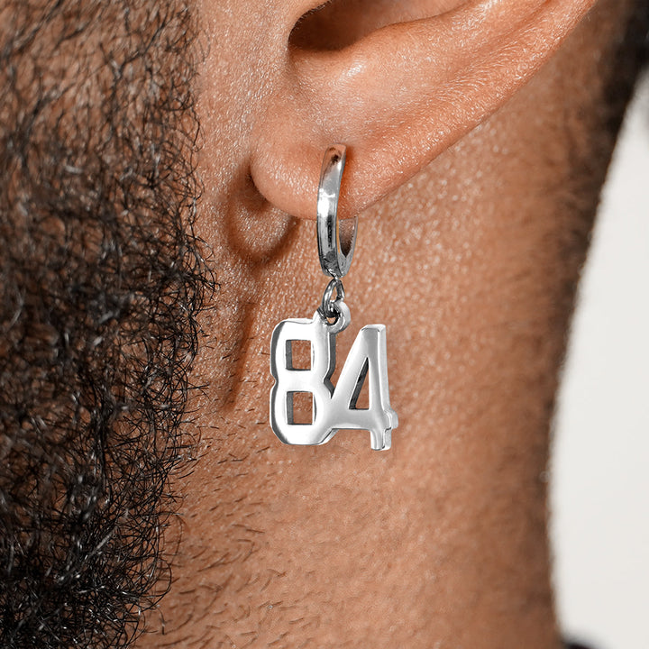 84 Number Earring - Stainless Steel