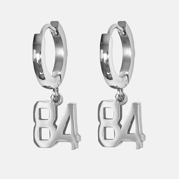 84 Number Earring - Stainless Steel