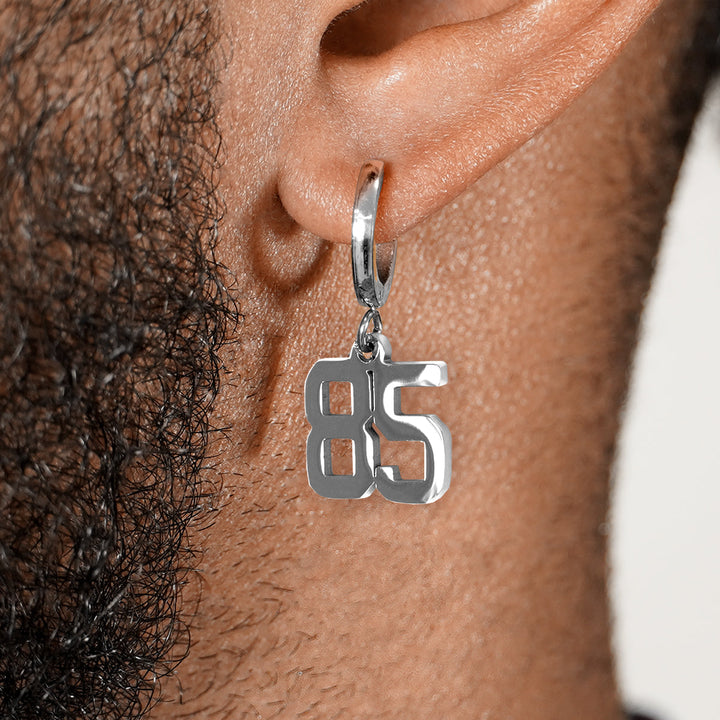 85 Number Earring - Stainless Steel