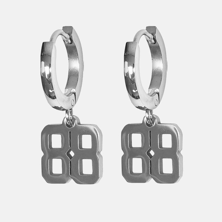 88 Number Earring - Stainless Steel