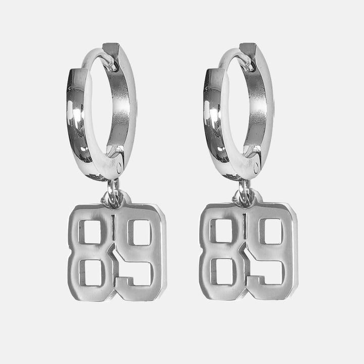 89 Number Earring - Stainless Steel