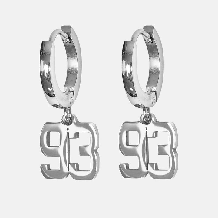 93 Number Earring - Stainless Steel