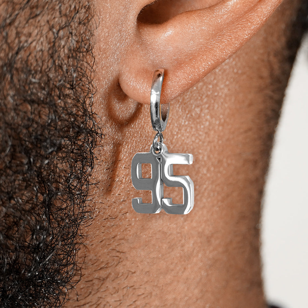 95 Number Earring - Stainless Steel