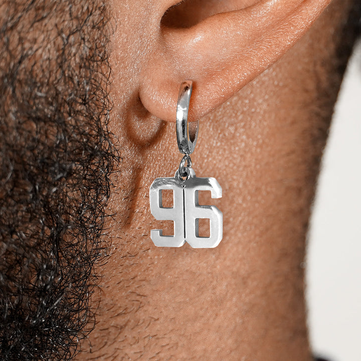 96 Number Earring - Stainless Steel