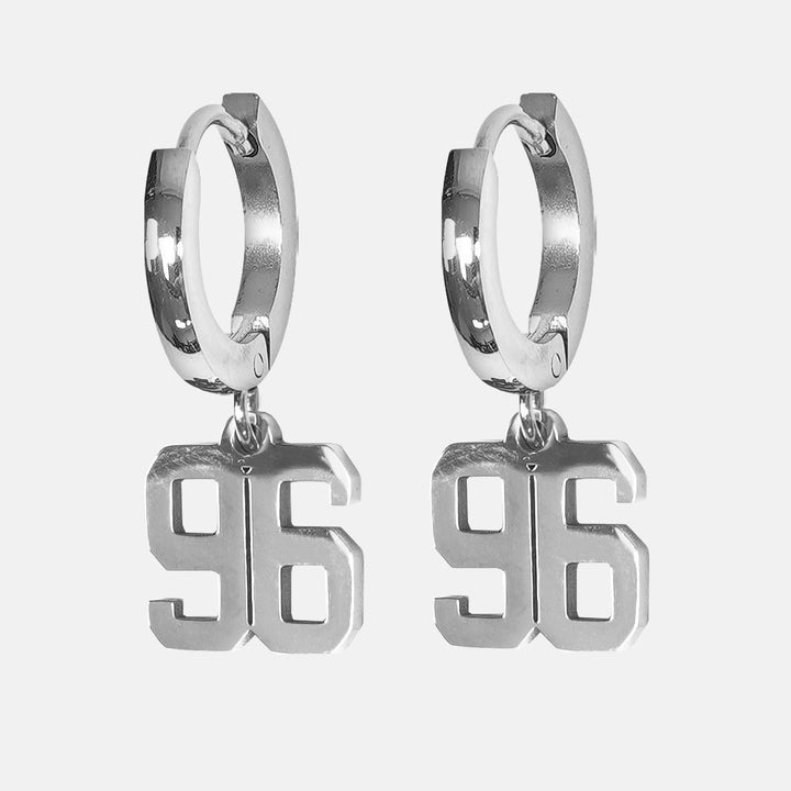 96 Number Earring - Stainless Steel