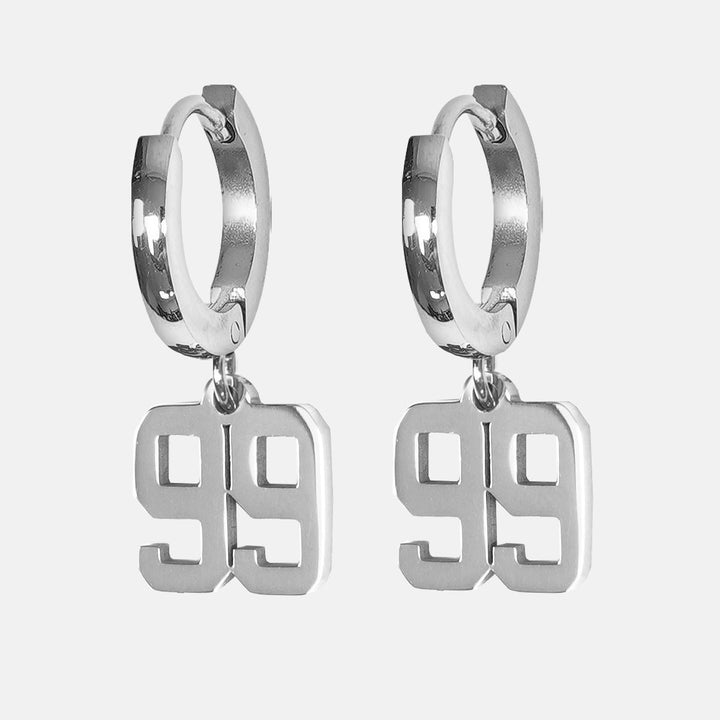 99 Number Earring - Stainless Steel