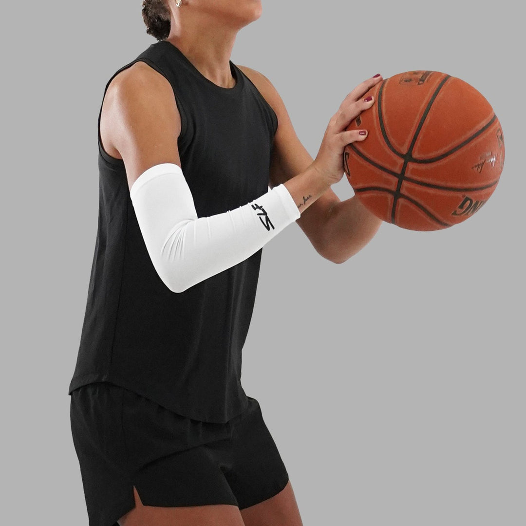 Basic White SLF Basketball Shooter Sleeve