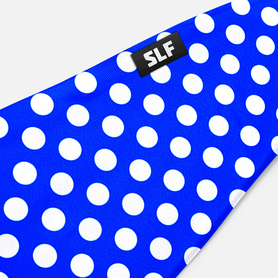 Blue White Polka Dots Headband