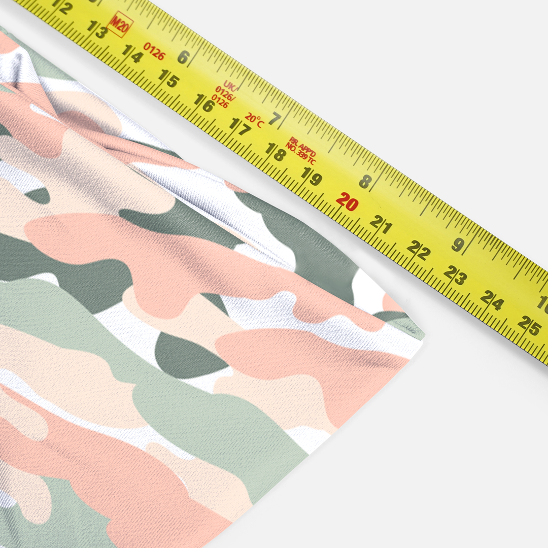 Camo Pastel Green Pink Headband