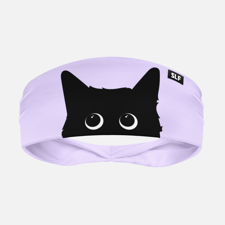 Cat Peeking Light Purple Headband