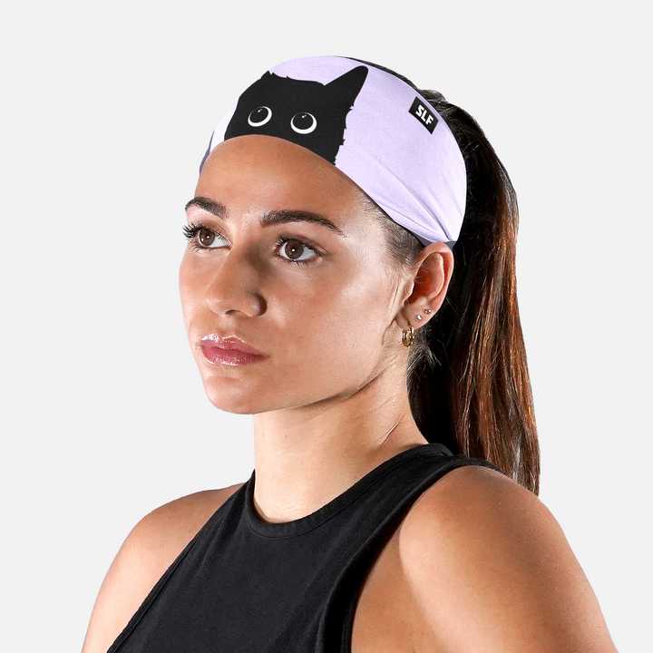 Cat Peeking Light Purple Headband