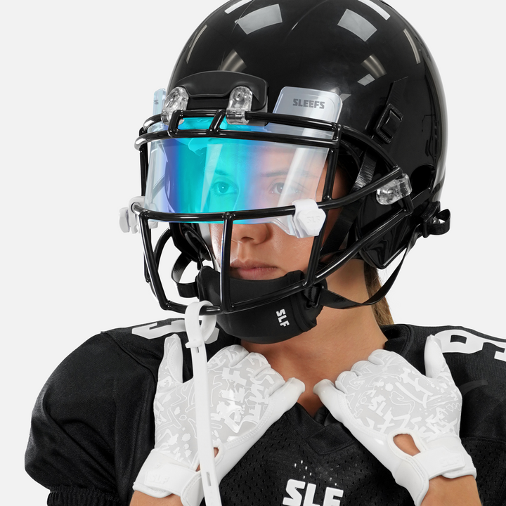 Clear Blue Devil Helmet Eye-Shield Visor