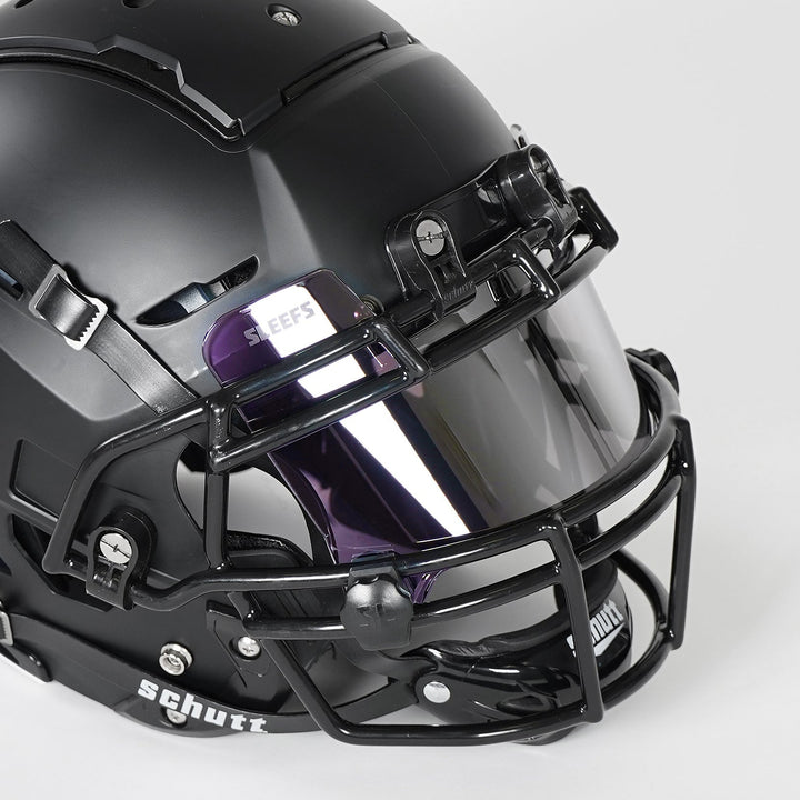 Cyber Purple Machine Silver Helmet Eye-Shield Visor