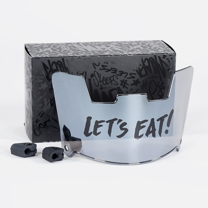 Let's Eat Silver Moonstone Helmet Eye-Shield Visor