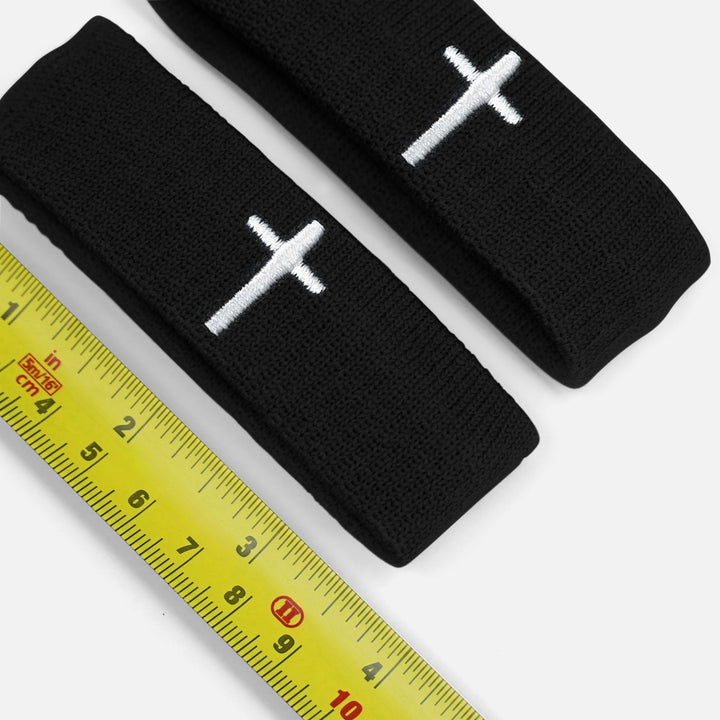 Faith Cross Black Drip Bicep Bands