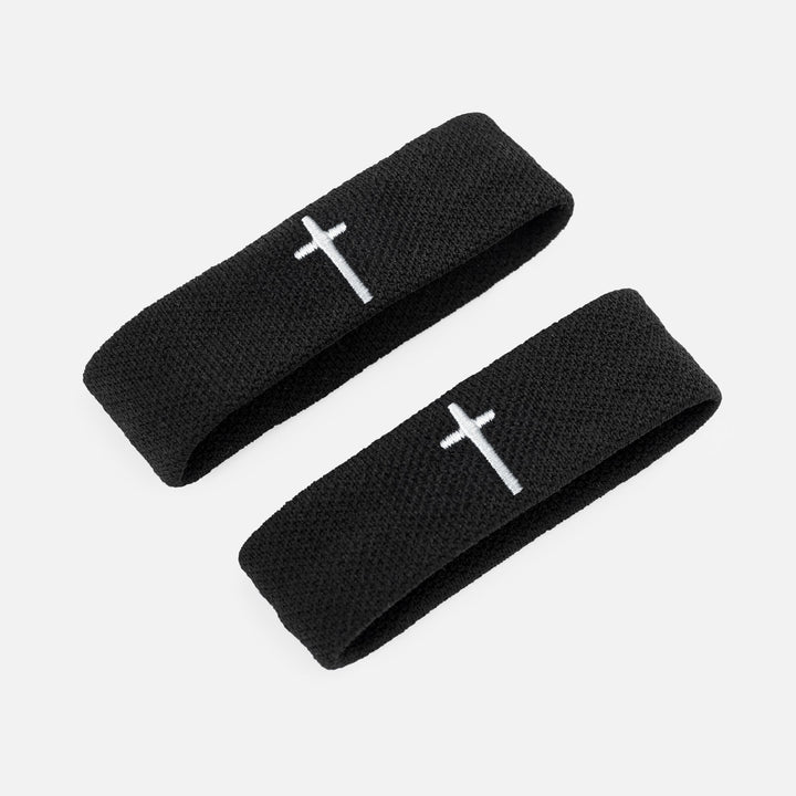 Faith Cross Black Drip Bicep Bands