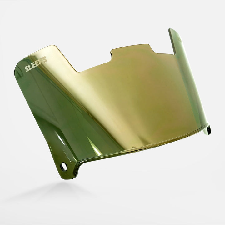 Green Metallic Gold Helmet Eye-Shield Visor