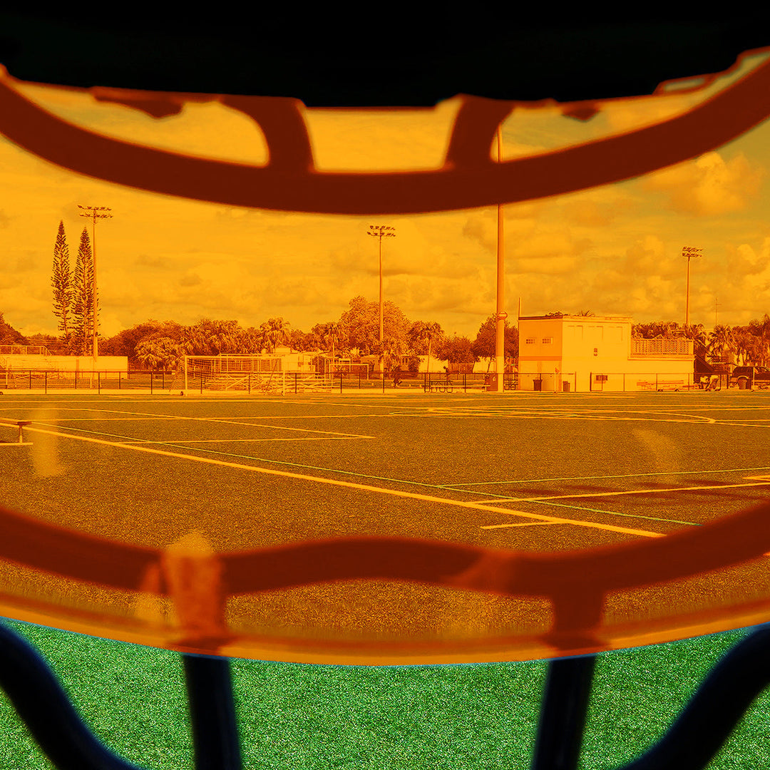 Hot Orange Helmet Eye-Shield Visor