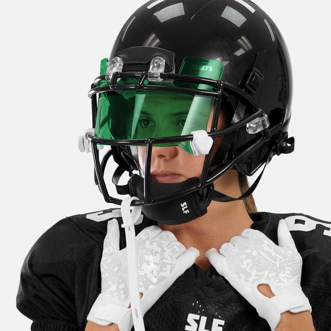 Hue Green Helmet Eye-Shield Visor