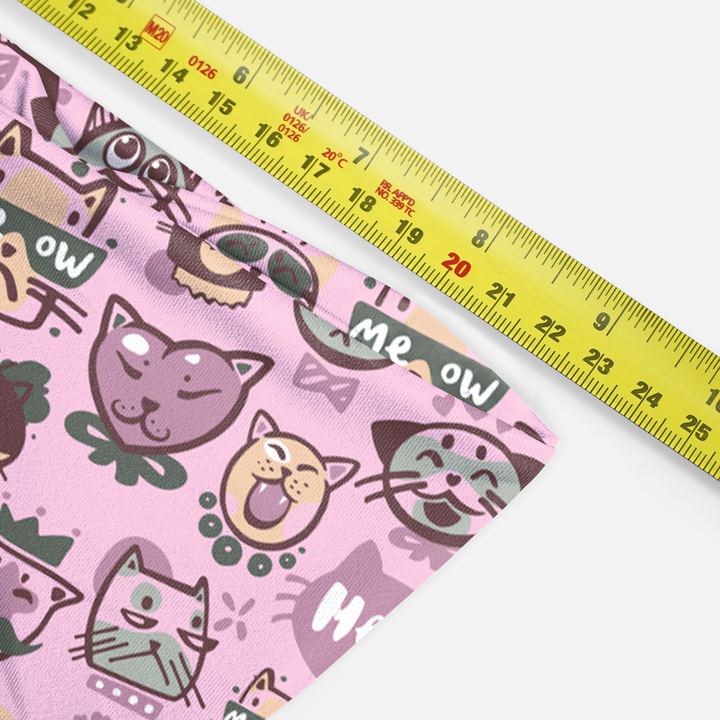 Meow Cats Pattern Pink Headband