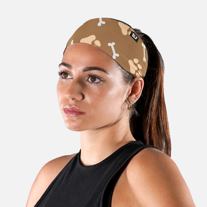 Paws and Bones Brown Headband