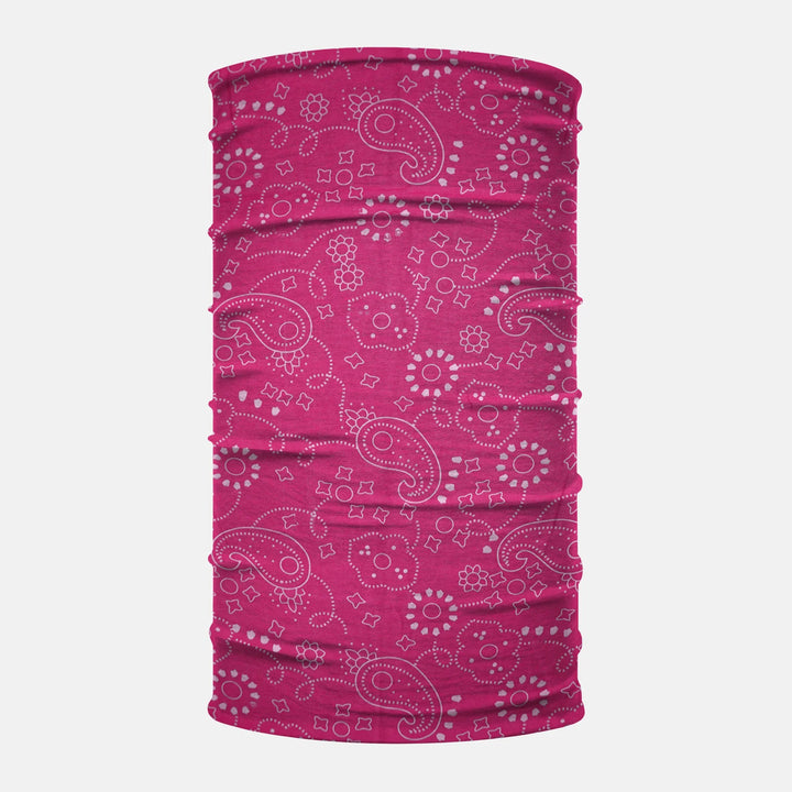 Pink Paisley and Flowers Neck Gaiter