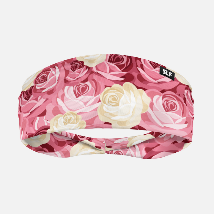 Pink Roses Pattern Headband