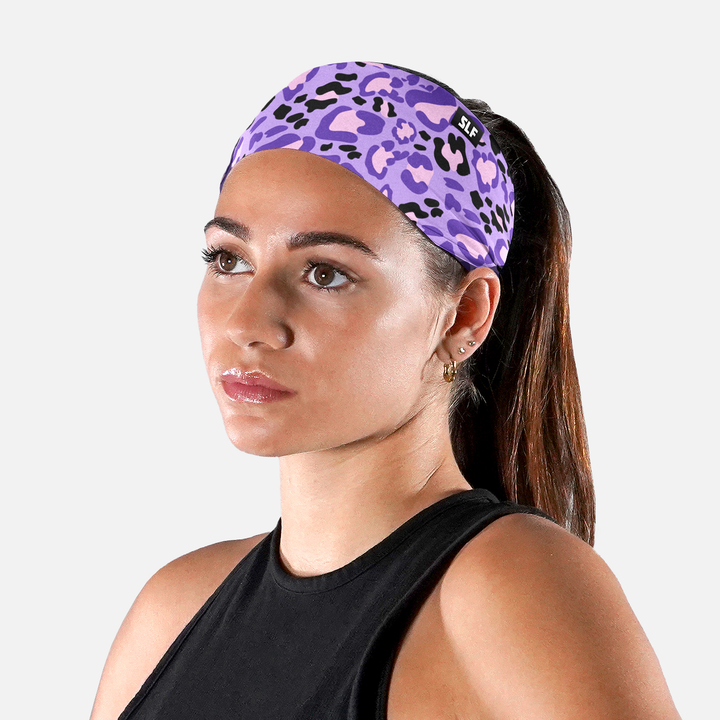 Purple Leopard Print Headband