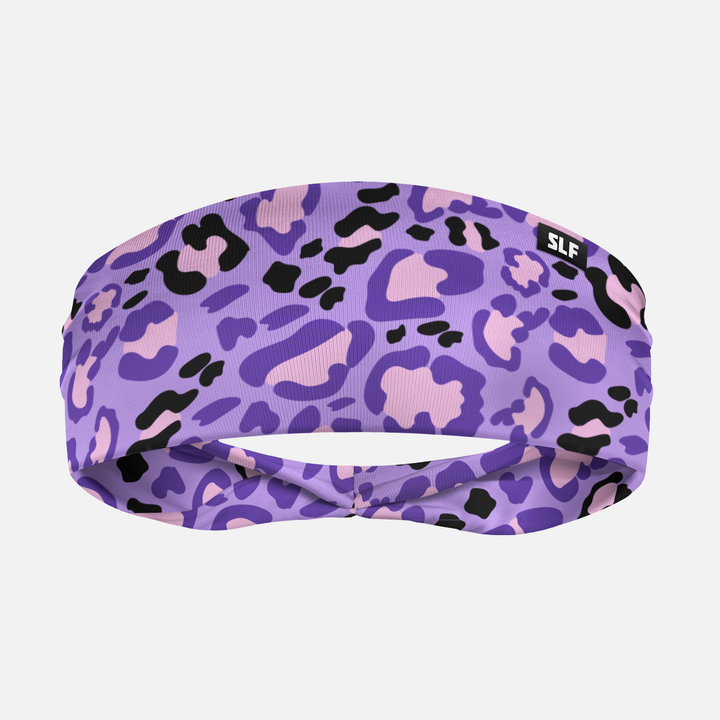 Purple Leopard Print Headband