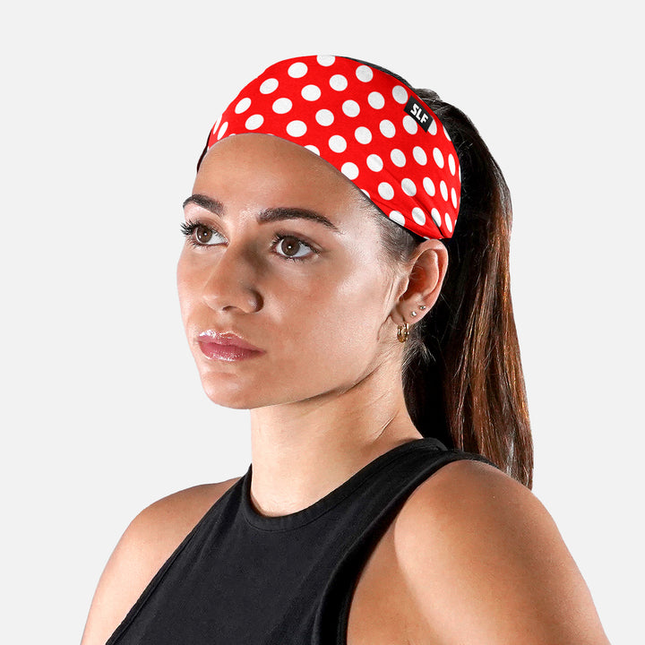 Red White Polka Dots Headband