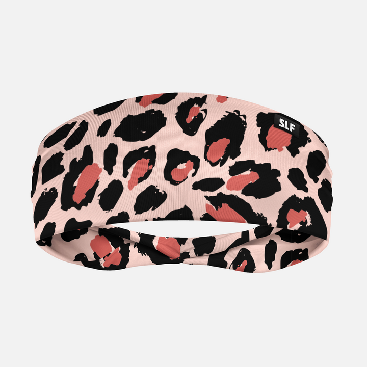 Salmon Leopard Print Headband