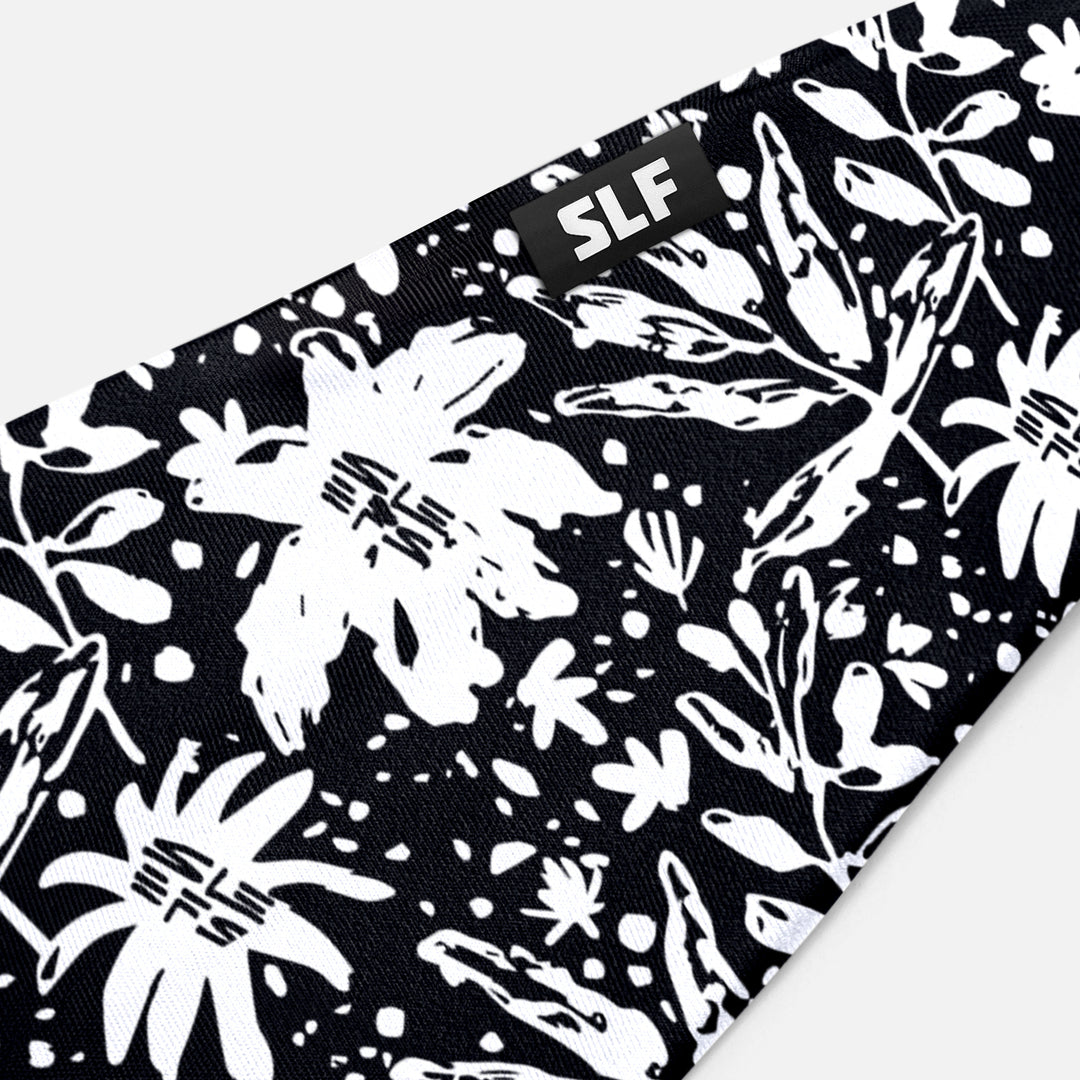 Sleefs Flowers Black Ink Headband