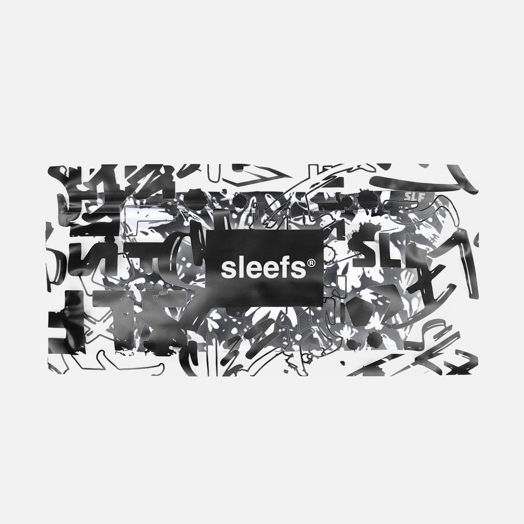 Sleefs Flowers Black Ink Headband