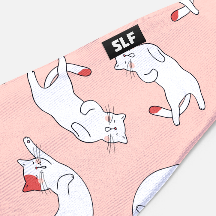 Sleepy Cats Salmon Headband