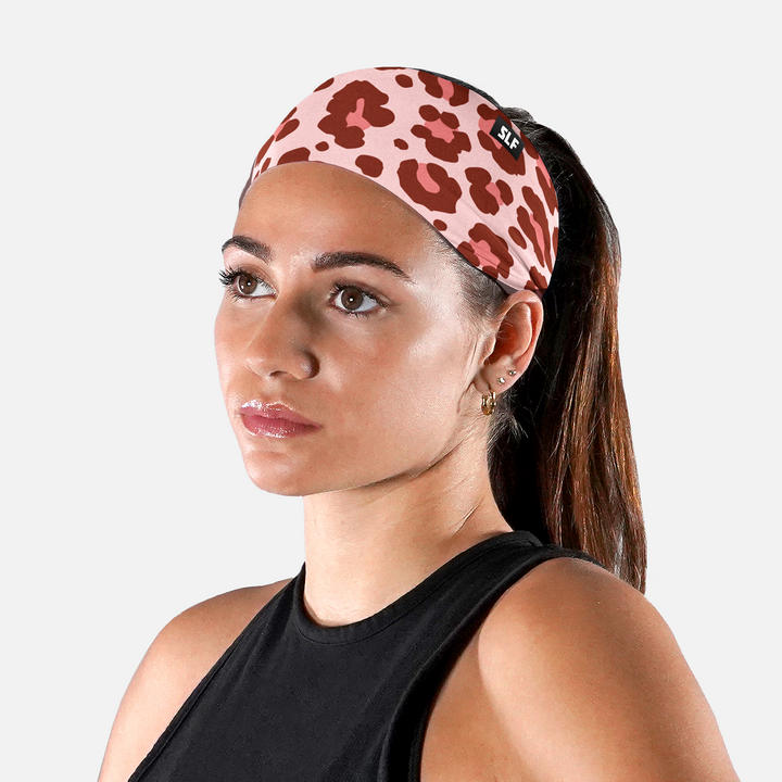 Soft Coral Leopard Print Headband