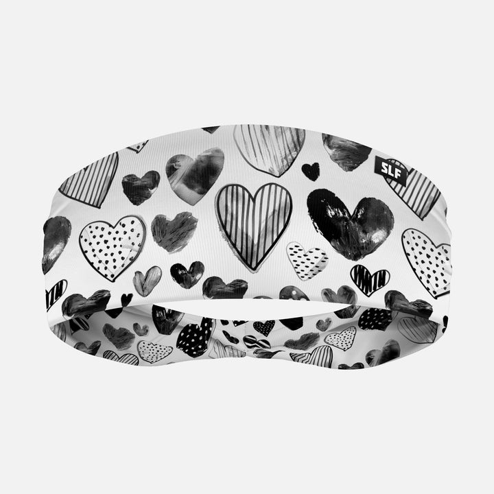 Watercolor Love Hearts Headband